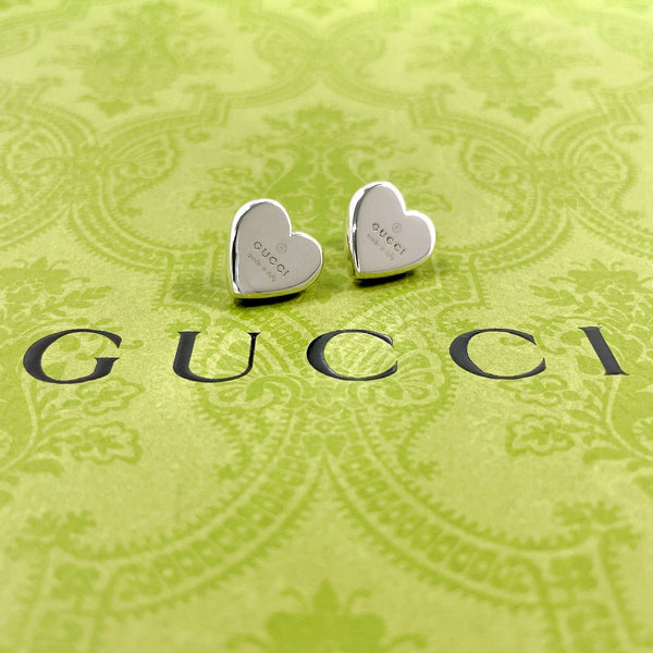 GUCCI earring Trademark Heart Silver925 Silver Women Second hand