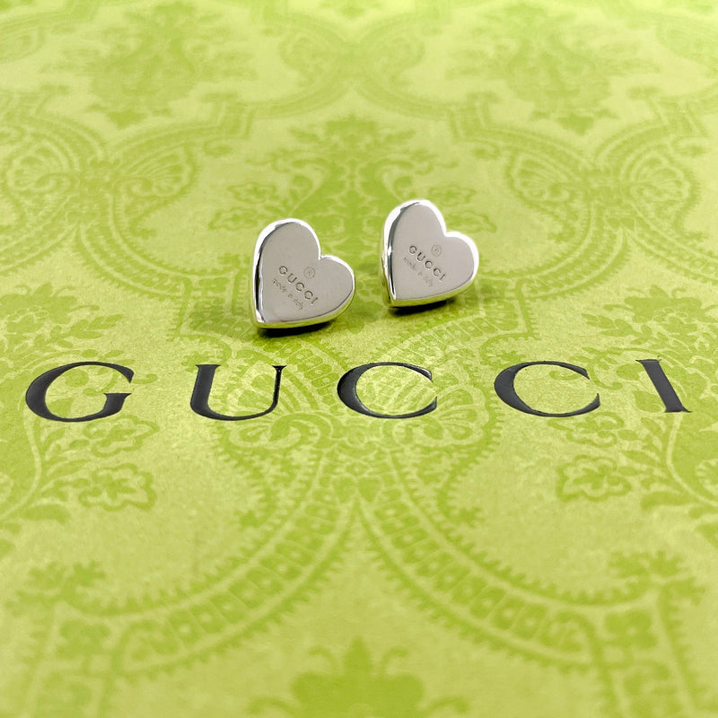 GUCCI earring Trademark Heart Silver925 Silver Women Second hand