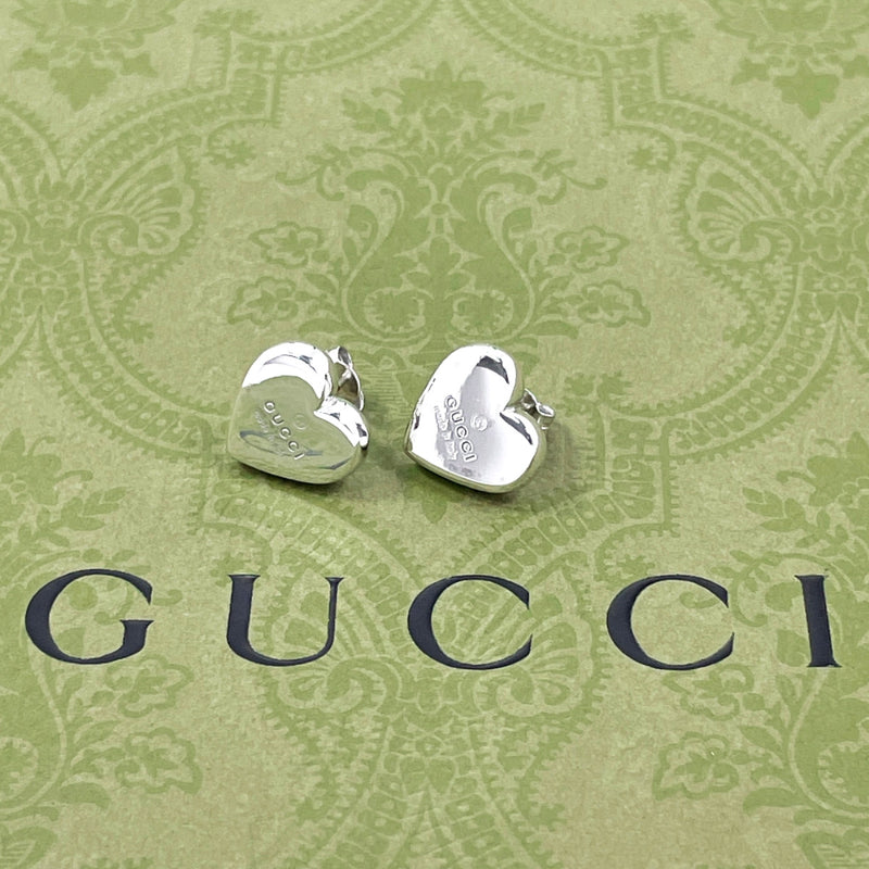 GUCCI earring heart Silver925 Silver Women Used