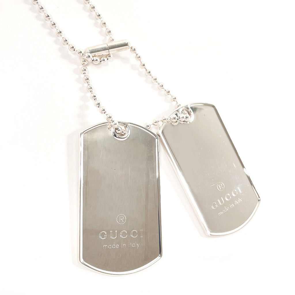 アクセサリー GUCCI dog-tag necklace silver 925 グッチ GUCCI DOG TAG ドッグタグ ペンダント ネックレス 010492 09840
