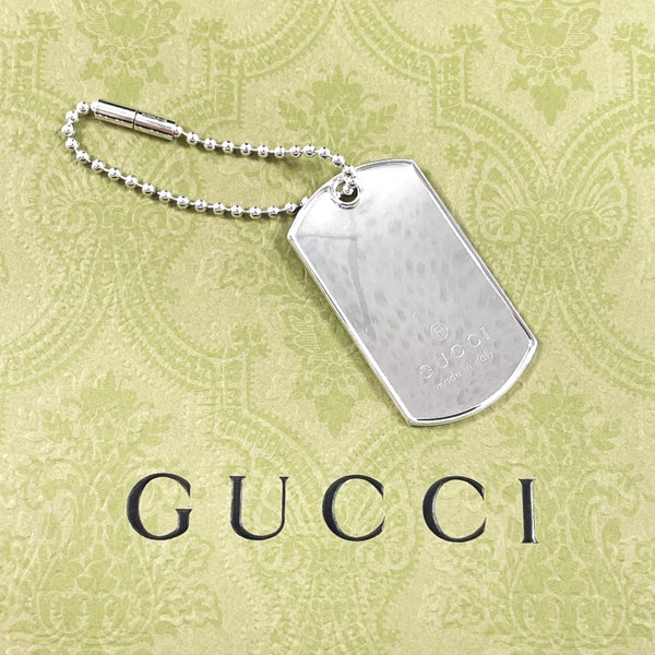 GUCCI key ring Dog tag Ball chain Silver925 Silver unisex Second hand