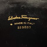 Salvatore Ferragamo Pouch 223057 Vara ribbon Embossing leather Black Women Second hand