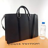 LOUIS VUITTON Business bag M30052 Porto Documan Rozan Taiga Black Black mens Used