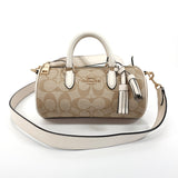 COACH Handbag CK689 Lacy Crossbody Signature 2WAY PVC/leather beige beige Women Used