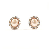 Christian Dior Earring vintage metal/Fake pearl gold Women Second hand
