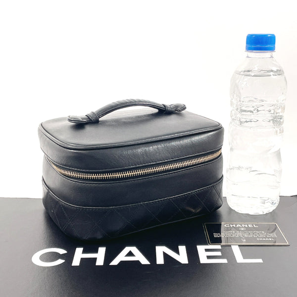 CHANEL Handbag Vanity Bicolole lambskin Black Women Second hand