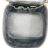 CHANEL Handbag Vanity Bicolole lambskin Black Women Used