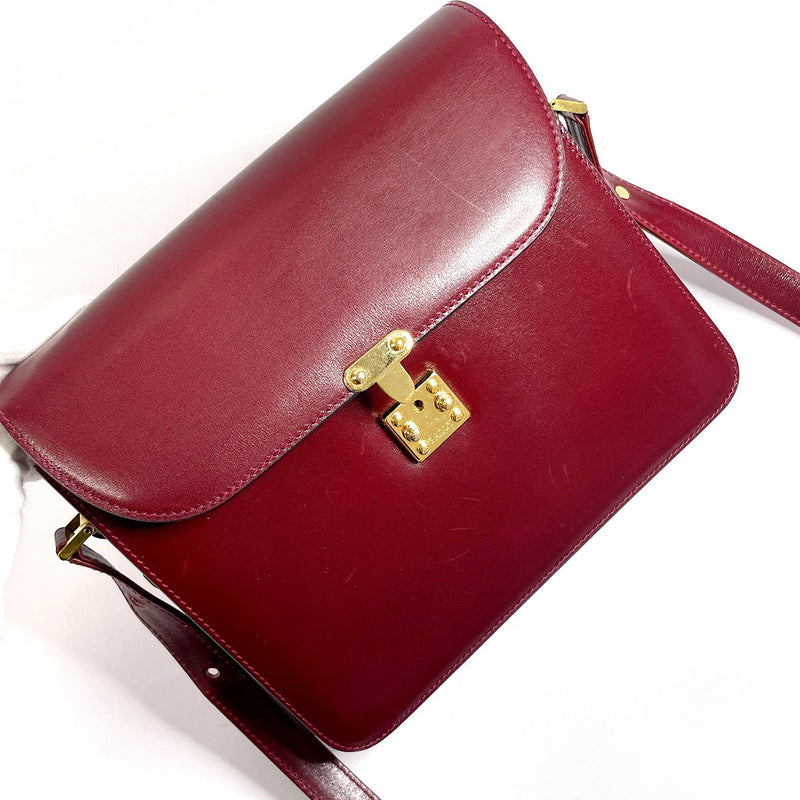 BALLY Shoulder Bag 2WAY leather Bordeaux Women Used