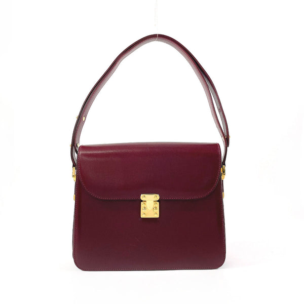 BALLY Shoulder Bag 2WAY leather Bordeaux Women Used