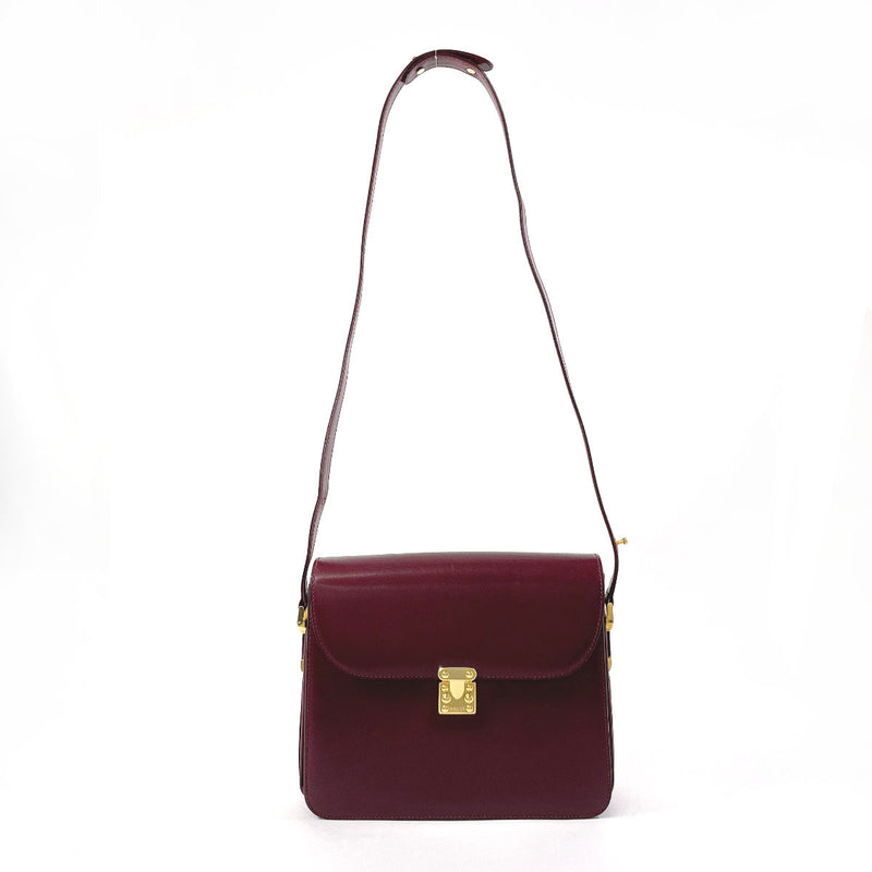 BALLY Shoulder Bag 2WAY leather Bordeaux Women Used