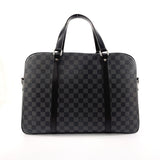 LOUIS VUITTON Business bag N48118 Yone damier graphite Black mens Second hand