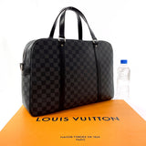 LOUIS VUITTON Business bag N48118 Yone damier graphite Black mens Second hand