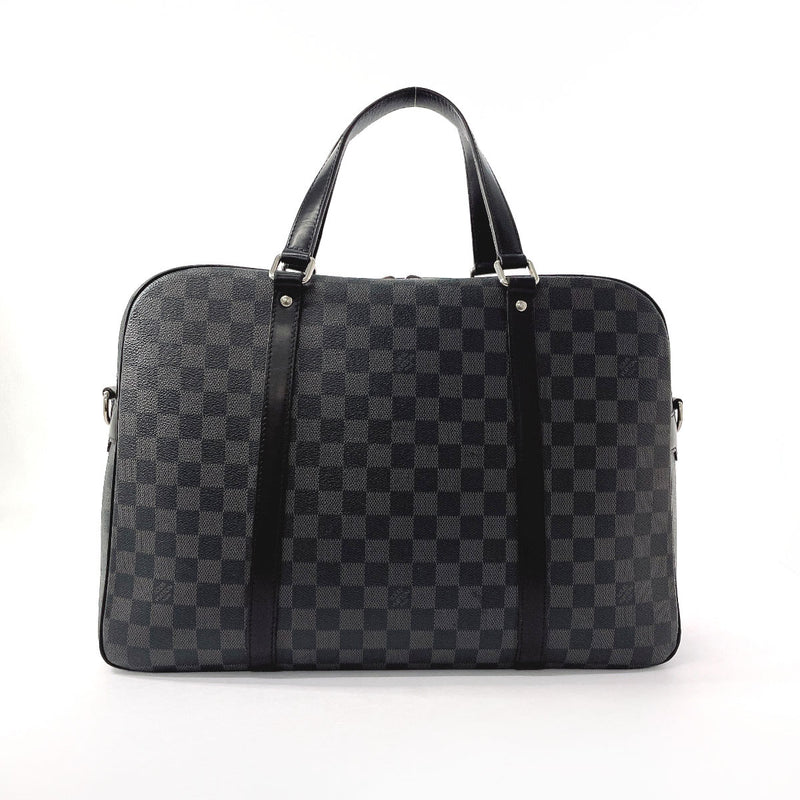 LOUIS VUITTON Business bag N48118 Yone damier graphite Black mens Second hand