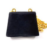 Salvatore Ferragamo Shoulder Bag 212727 Gancini Mini Chain Shoulder Suede Black Women Second hand