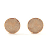 HERMES Earring Corozo Gold Plated beige beige Women Used