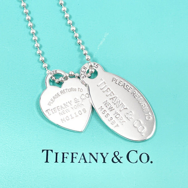 TIFFANY&Co. Necklace Return to Oval Tag Heart Tag Silver925 Silver Women Used