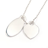 TIFFANY&Co. Necklace Return to Oval Tag Heart Tag Silver925 Silver Women Used