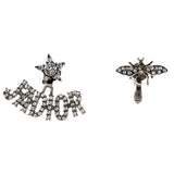 Christian Dior earring J'ADIOR Star & Bee metal/Rhinestone Silver Women Used