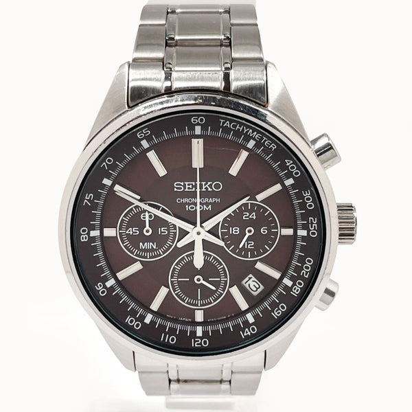 SEIKO Watches 6T63-0080 Chronograph Date Stainless Steel/Stainless Steel Silver mens Used