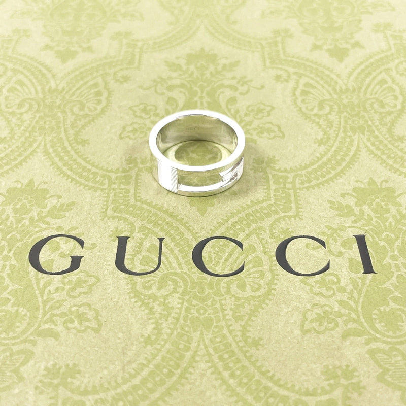 GUCCI Ring Branded Cutout G Silver925 #US 8 Silver mens Second hand