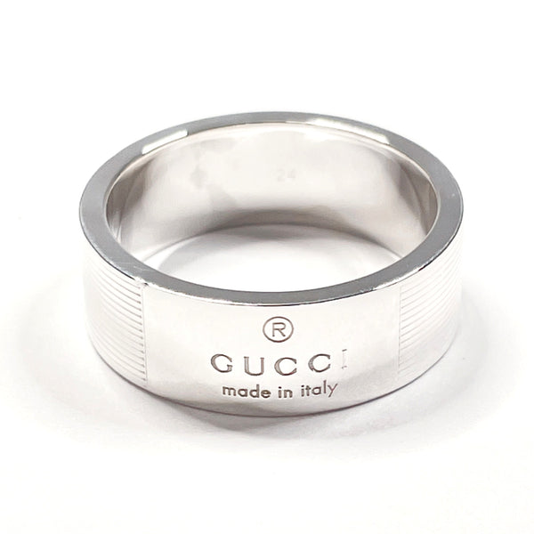 GUCCI Ring logo Silver925 #US 9 3/4 Silver mens Second hand