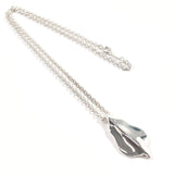 TIFFANY & CO. Necklace Leaf Sterling Silver 925 vintage accessory Women