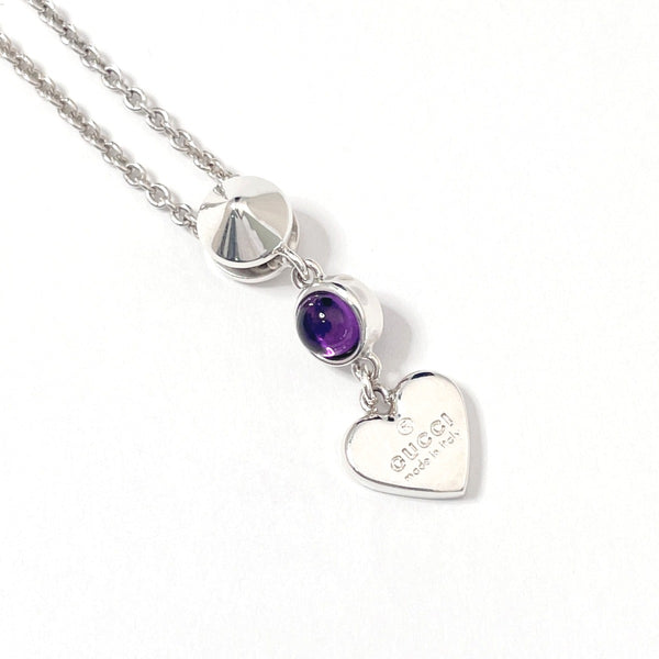 GUCCI Necklace 805338676 heart Silver925/amethyst Silver Women Second hand