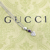 GUCCI Necklace 805338676 heart Silver925/amethyst Silver Women Second hand