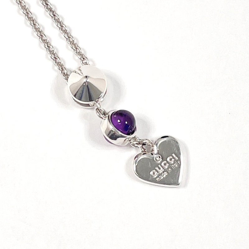 GUCCI Necklace 805338676 heart Silver925/amethyst Silver Women Second hand