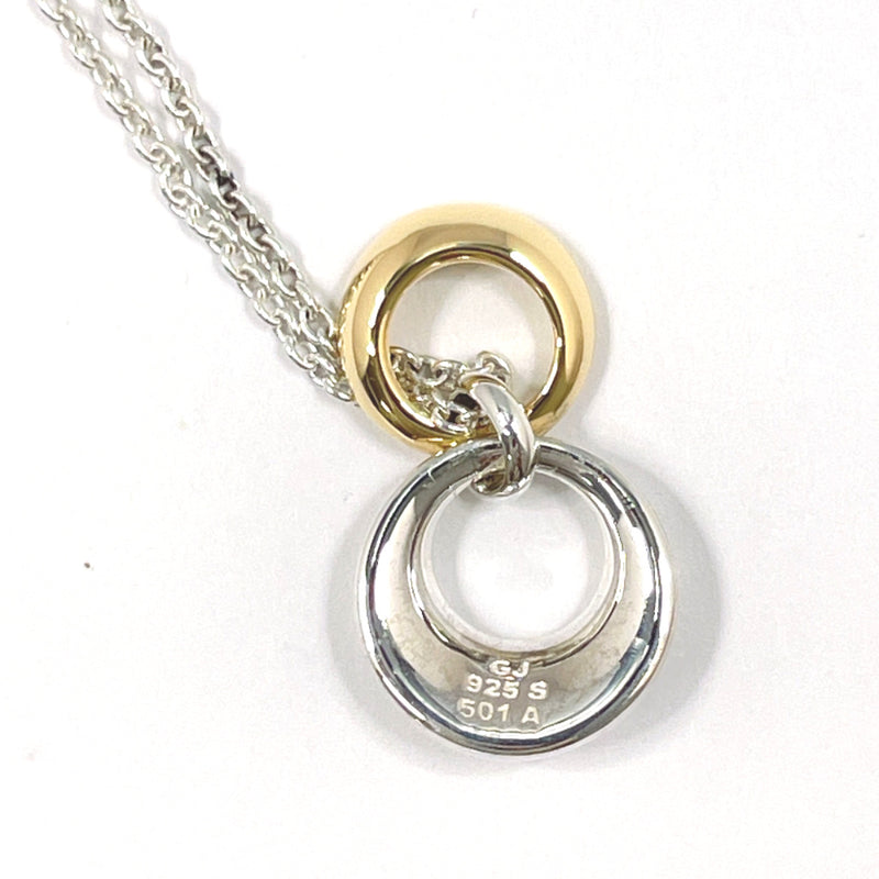 Georg Jensen Necklace CURVE Pendant Silver925/K18 yellow gold Silver Silver Women Second hand