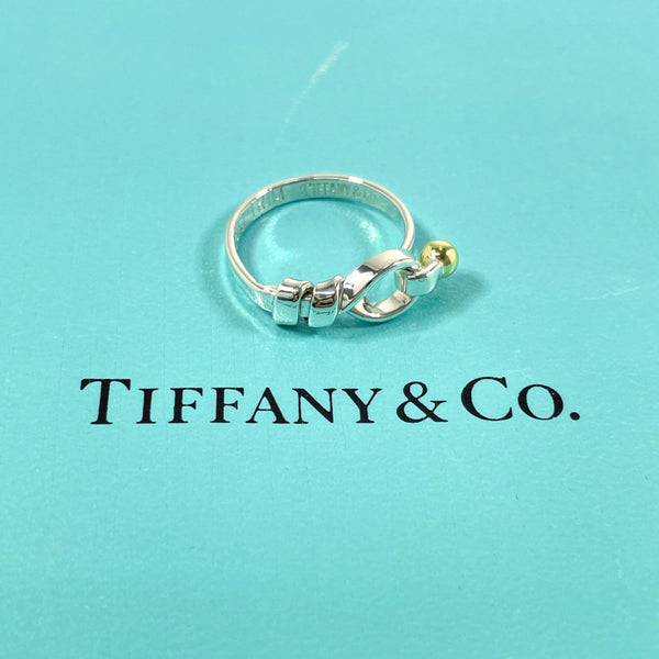 TIFFANY&Co. Ring Hook & Eye Sterling Silver/K18 yellow gold #13(JP Size) Silver Silver Women Used