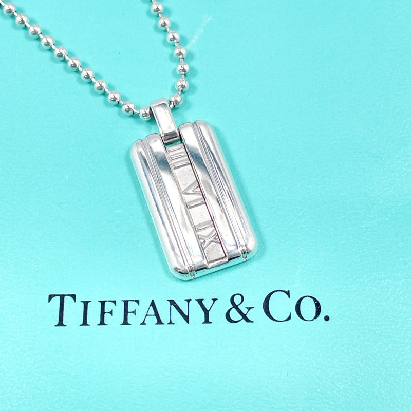 TIFFANY&Co. Necklace Atlas plate Ball chain Silver925 Silver unisex Second hand