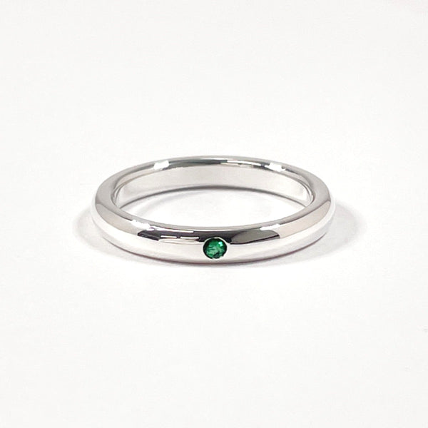 TIFFANY&Co. Ring Stacking band Elsa Peretti Silver925/Emerald #9(JP Size) Silver Women Used