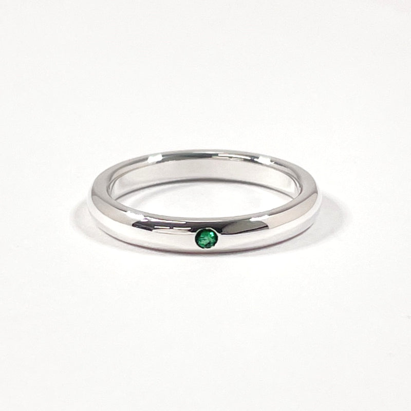 TIFFANY&Co. Ring Stacking band Elsa Peretti Silver925/Emerald #9(JP Size) Silver Women Used