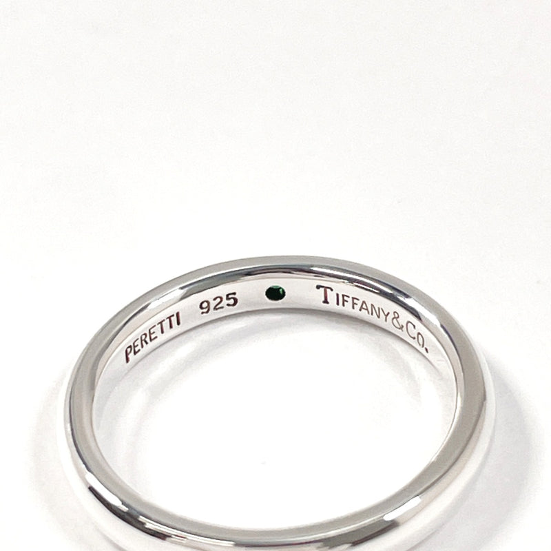 TIFFANY&Co. Ring Stacking band Elsa Peretti Silver925/Emerald #9(JP Size) Silver Women Used