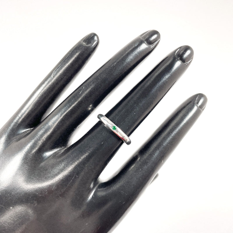 TIFFANY&Co. Ring Stacking band Elsa Peretti Silver925/Emerald #9(JP Size) Silver Women Used