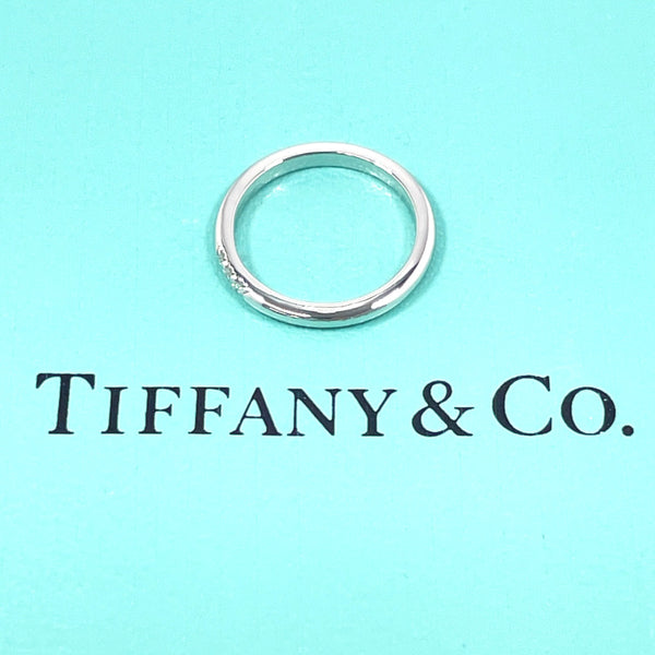 TIFFANY&Co. Ring Wedding band ring Pt950Platinum/diamond #US 3 1/4 Silver Women Second hand