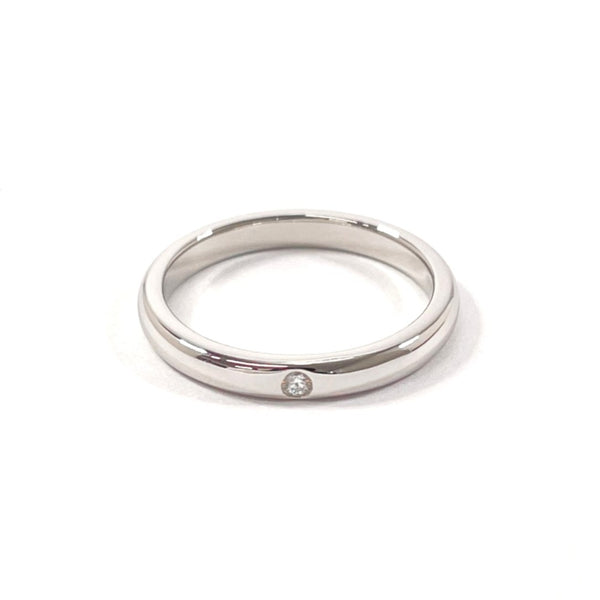 TIFFANY&Co. Ring Stacking band ring Elsa Peretti Pt950Platinum/diamond #14.5(JP Size) Silver Women Used