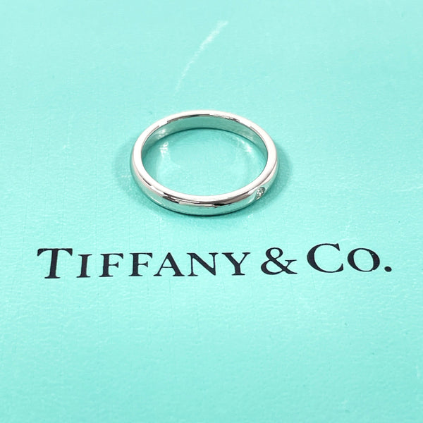 TIFFANY&Co. Ring Stacking band ring Elsa Peretti Pt950Platinum/diamond #14.5(JP Size) Silver Women Used