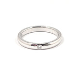 TIFFANY&Co. Ring Stacking band ring Elsa Peretti Pt950Platinum/diamond #10(JP Size) Silver Women Used