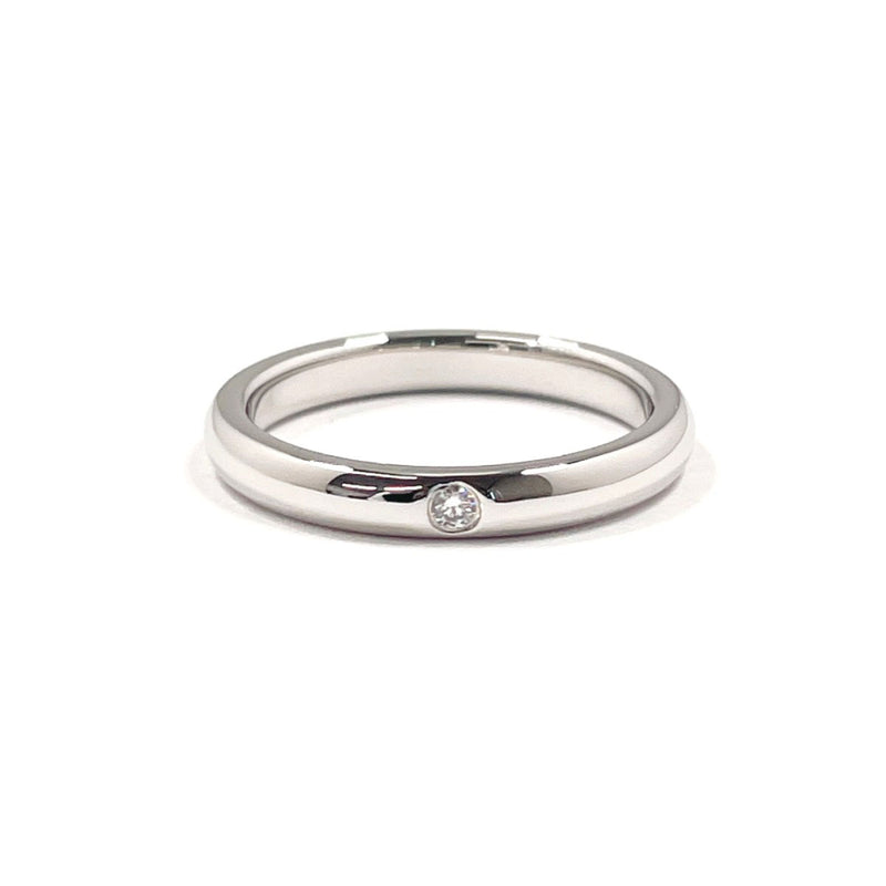 TIFFANY&Co. Ring Stacking band ring Elsa Peretti Pt950Platinum/diamond #US 5 1/4 Silver Women Second hand