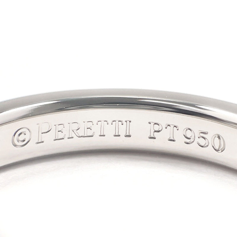 TIFFANY&Co. Ring Stacking band ring Elsa Peretti Pt950Platinum/diamond #US 5 1/4 Silver Women Second hand