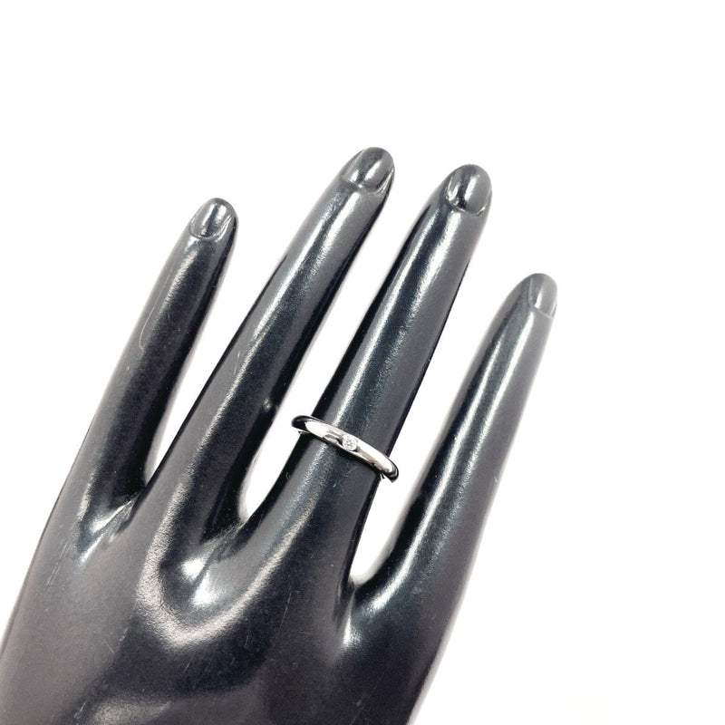 TIFFANY&Co. Ring Stacking band ring Elsa Peretti Pt950Platinum/diamond #US 5 1/4 Silver Women Second hand