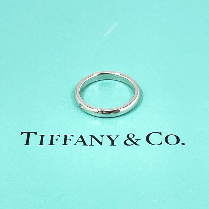 TIFFANY&Co. Ring Stacking band ring Elsa Peretti Pt950Platinum/diamond #10(JP Size) Silver Women Used