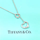TIFFANY&Co. Necklace Double Open Heart Lariat Elsa Peretti Silver925 Silver Women Second hand