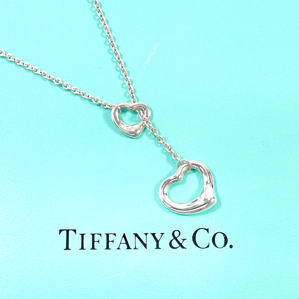 TIFFANY&Co. Necklace Double Open Heart Lariat Elsa Peretti Silver925 Silver Women Second hand