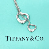 TIFFANY&Co. Necklace Double Open Heart Lariat Elsa Peretti Silver925 Silver Women Used