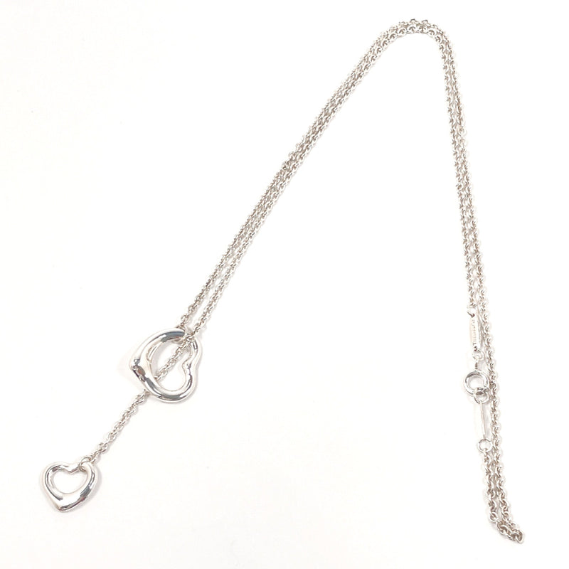 TIFFANY&Co. Necklace Double Open Heart Lariat Elsa Peretti Silver925 Silver Women Used