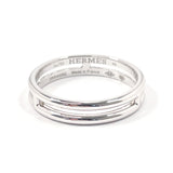 HERMES Ring Arianne K18 white gold #8.5(JP Size) Silver Women Used