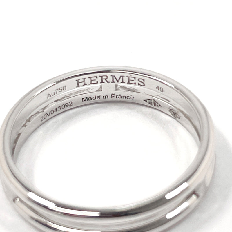 HERMES Ring Arianne K18 white gold #8.5(JP Size) Silver Women Used